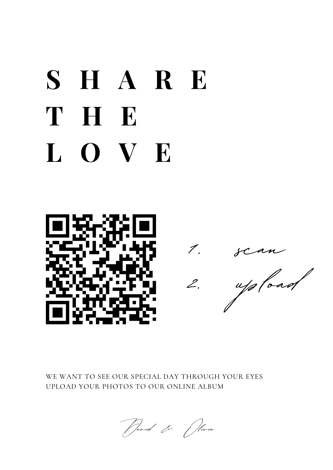 Display your unique QR code at your event, allowing guests to easily access your event page.